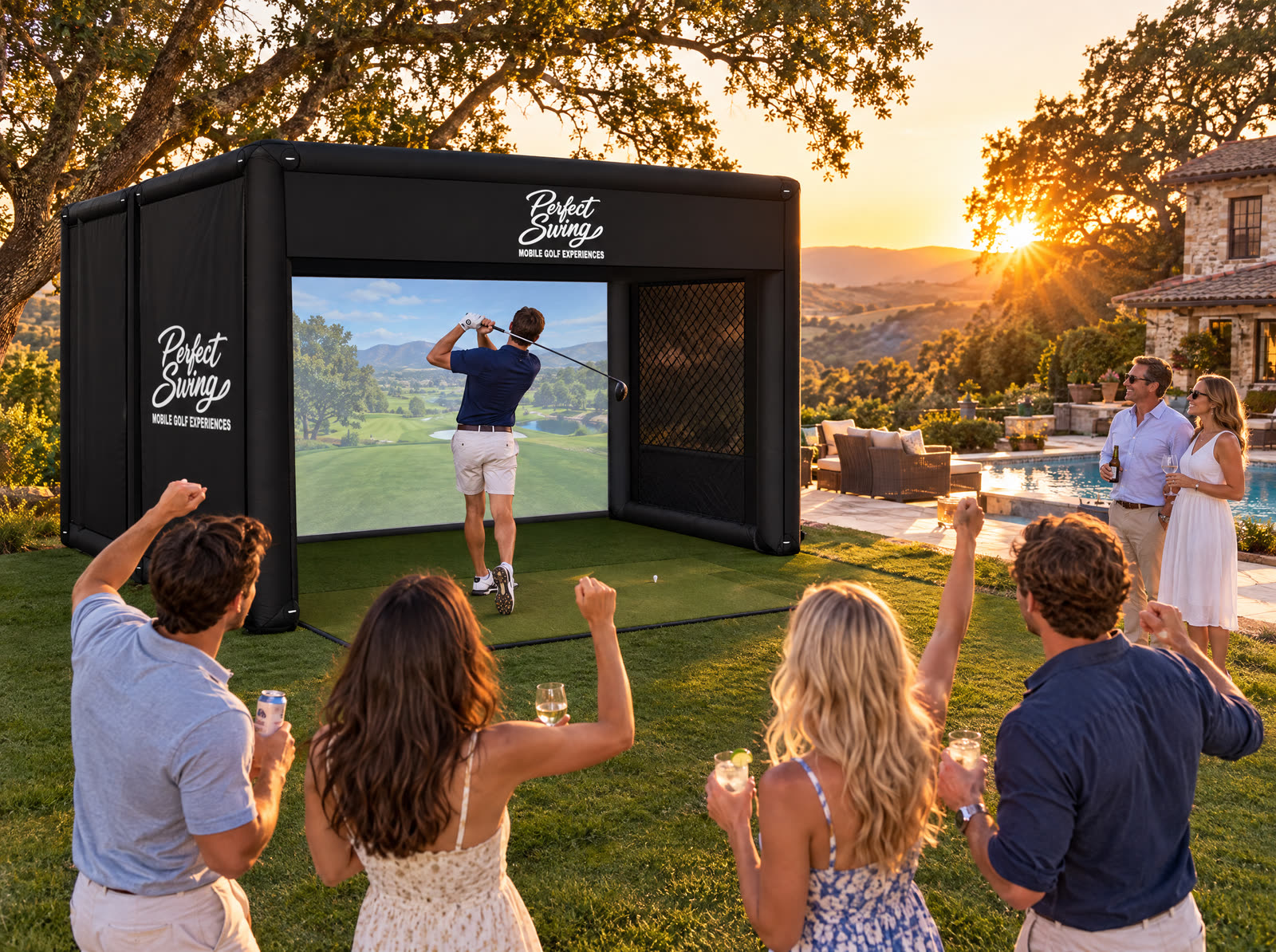 Mobile golf simulator rental in Granite Bay