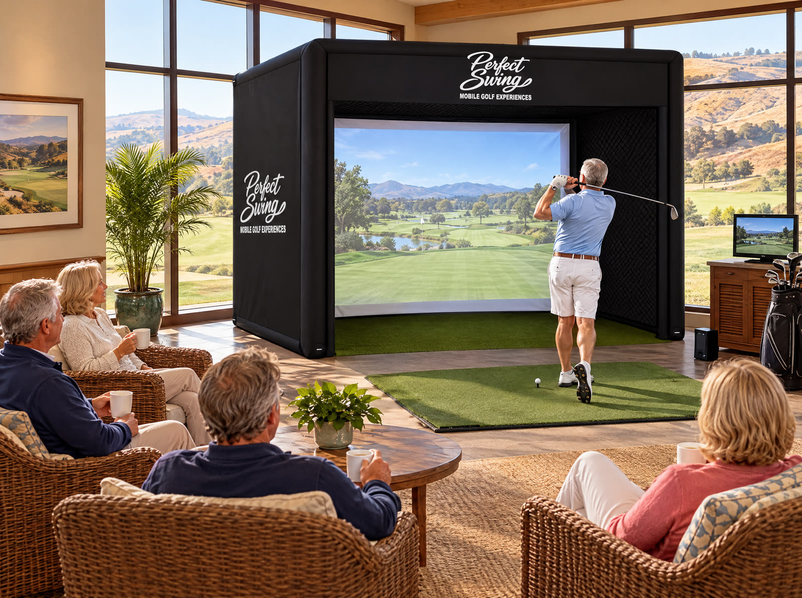 Mobile golf simulator rental in Lincoln