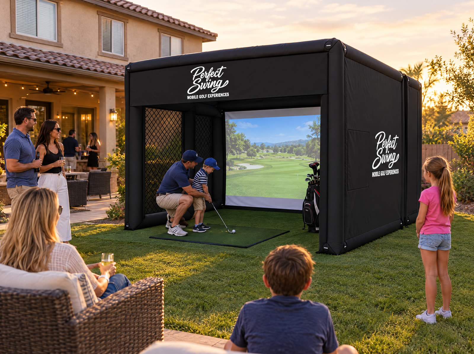 Mobile golf simulator rental in Rocklin